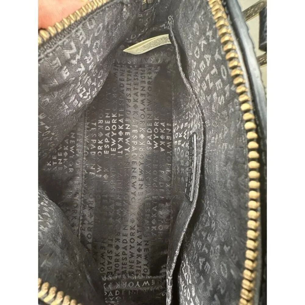 Kate Spade Laurel Way Mini Reiley Black Glitter Crossbody Purse Handbag